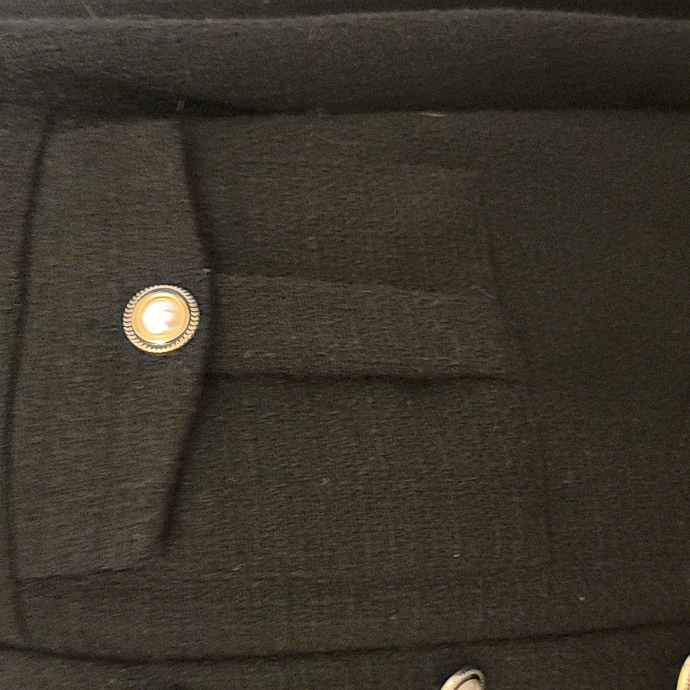Black Women's BLAZER with Gold Accents - Picture 4 of 9